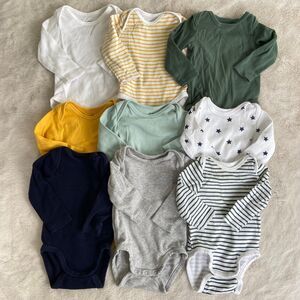 H&M Long Sleeve Bodysuit Onesies - Bundle of 9 - 2-4 months
